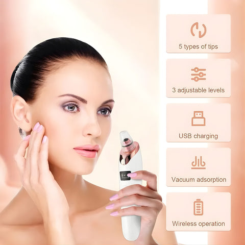 5-in-1 Electric Blackhead Remover Vacuum – Deep Pore Cleaner