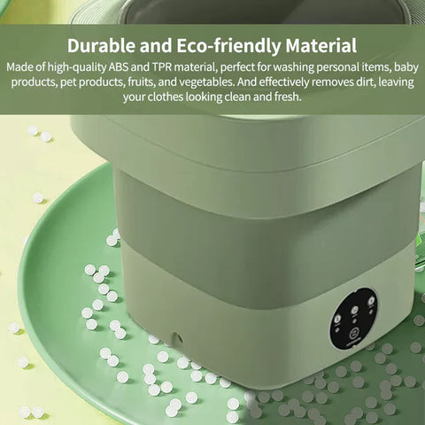 Portable Mini Folding Washing Machine with Built-in Spinner