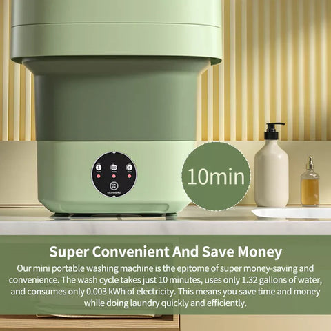 Portable Mini Folding Washing Machine with Built-in Spinner