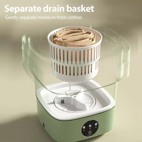 Portable Mini Folding Washing Machine with Built-in Spinner