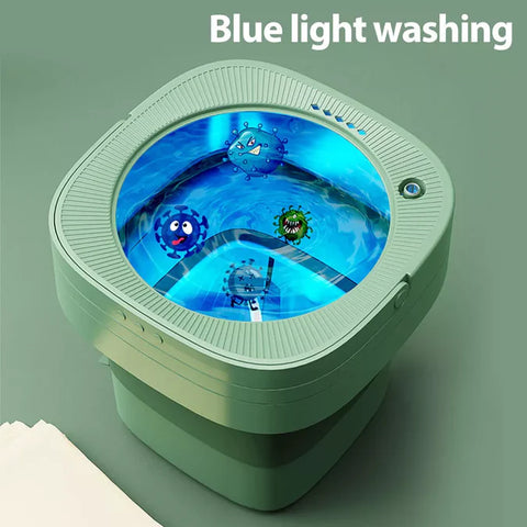 Portable Mini Folding Washing Machine with Built-in Spinner