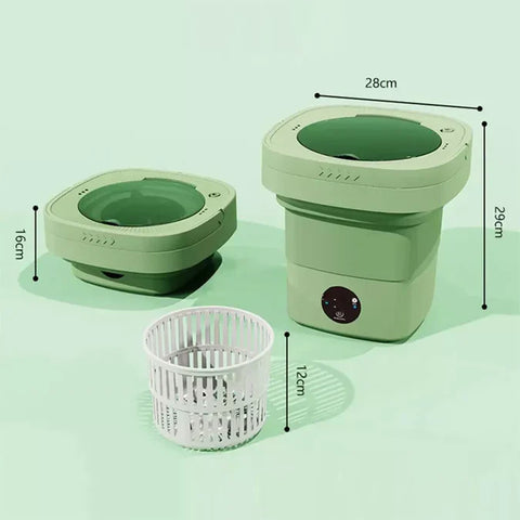Portable Mini Folding Washing Machine with Built-in Spinner